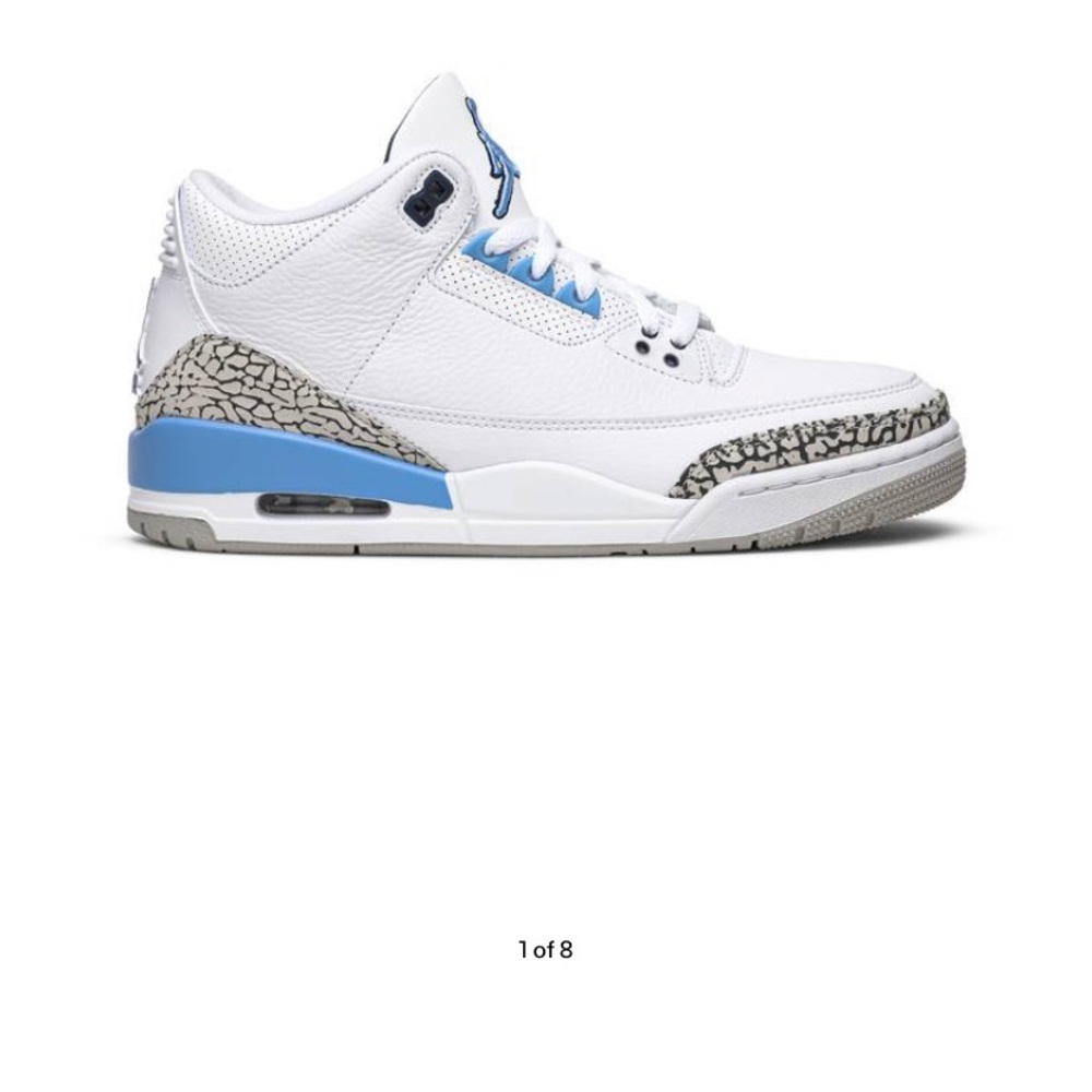 Jordan 3’s UNC NWOT